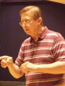 In rehearsal with David Maslanka 2007 Composer-In-Residence